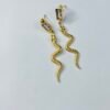 Venomous Luxe: Gold Polished Snake Earrings