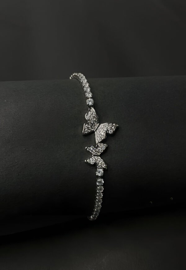 Crystal Butterfly Tennis Bracelet - Image 2