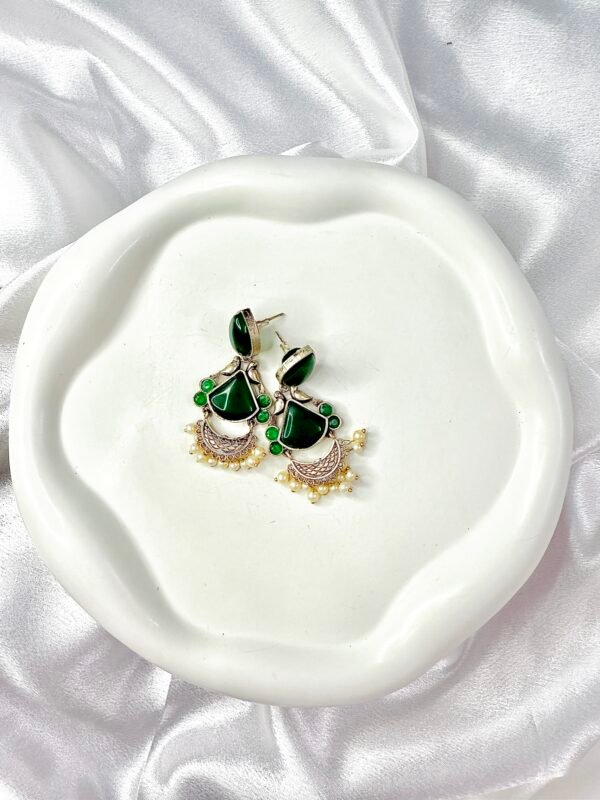 Emerald Droplet Earrings - Image 2