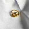Luxe Curve Gold Ring- Adjustable