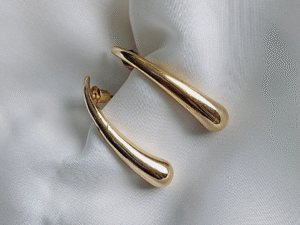 Golden curve Earrings