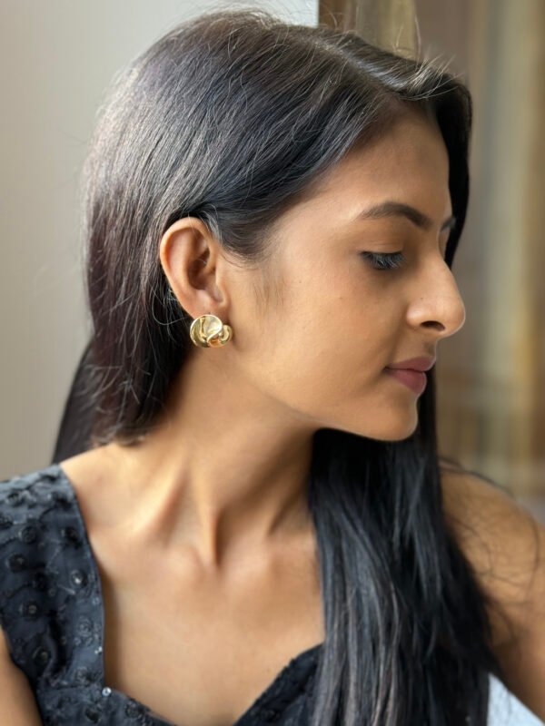 Golden Swirl Studs - Image 2