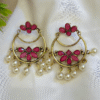 Divya pink danglers