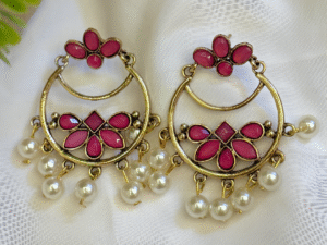 Divya pink danglers