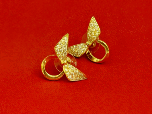 BlingBow Drop Earrings