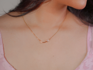 Alternative view of Aqua Bones Necklace